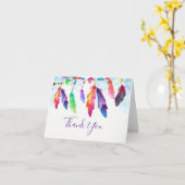 Boho Feathers Card Karte (Gelbe Blume)