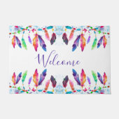 Boho feathers custom doormat fußmatte (Vorderseite)