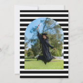 Boho Feathers & Floral Wreath Graduation Party Einladung (Rückseite)