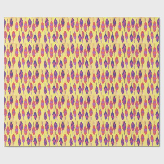 Boho Feathers Geschenkpapier (Flach)