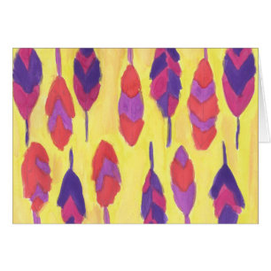 Boho Feathers Grußkarte