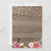 Boho Feathers & Lace Rustic Bridal oder Babydusche Einladung (Rückseite)