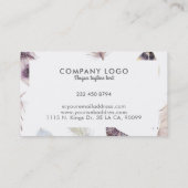 Boho Feathers Muster Visitenkarte (Rückseite)