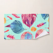 Boho Feathers Pattern Badhandtuch Set (Handtuch)