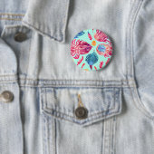 Boho Feathers Pattern Button (Beispiel)