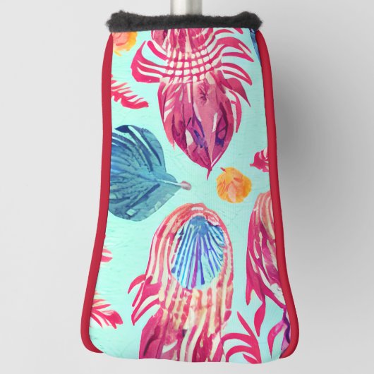 Boho Feathers Pattern Golf Headcover (Rotieren 90)