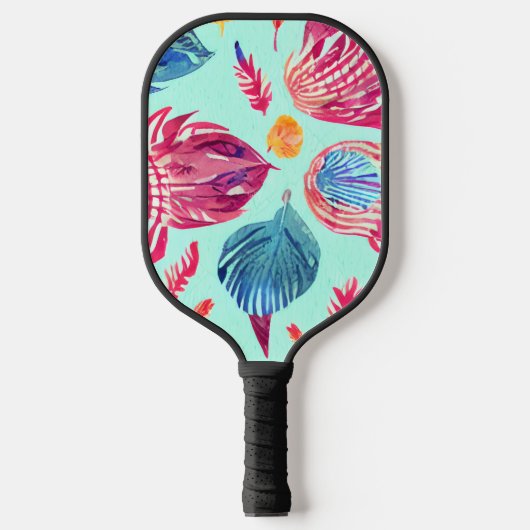Boho Feathers Pattern Pickleball Schläger (Vorderseite)