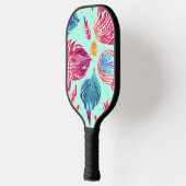 Boho Feathers Pattern Pickleball Schläger (Links)