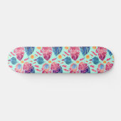 Boho Feathers Pattern Skateboard (Horizontal)