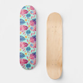 Boho Feathers Pattern Skateboard (Vorderseite)