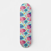 Boho Feathers Pattern Skateboard (Vorne)