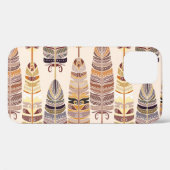 Boho Feathers: Stamm-nahtloses Muster Case-Mate iPhone Hülle (Rückseite (Horizontal))