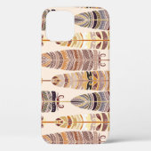 Boho Feathers: Stamm-nahtloses Muster Case-Mate iPhone Hülle (Rückseite)