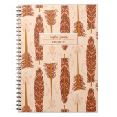 Boho Feathers Stammesname und -fach Notizblock (Vorderseite)