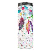 Boho feathers thermal tumbler thermosbecher (Rückseite)