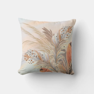 Boho Feathers Throw Kissen