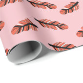 Boho Feathers: Vintag wiederholen. Geschenkpapier (Rolleneckpunkt)