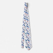 Boho Feathers Watercolor Pattern Krawatte (Rückseite)