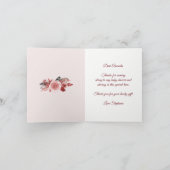 Boho Feathers Wreath Baby Dusche Danke Karte (Innenseite)