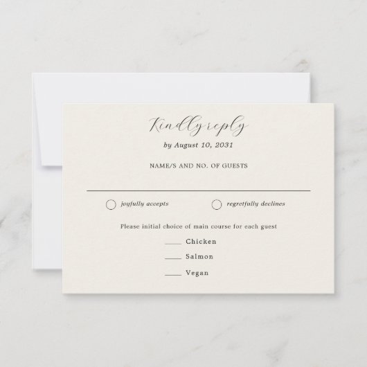 Boho Feathers Wreath Meal Choding RSVP Karte (Vorderseite)