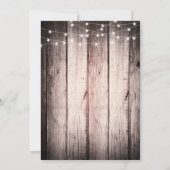 Boho Feathers Wreath & String Lights Brautparty Einladung (Rückseite)