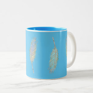 Boho Feathers Zweifarbige Tasse