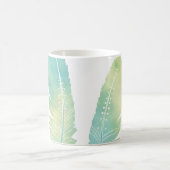 Boho Feder-Aquarell-Grün und Blau Kaffeetasse (Mittel)