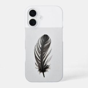 Boho-Feder-Art-Handyhülle – Elegantes minimalistis iPhone 16 Hülle