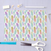Boho Feder-Muster-Aquarell-Regenbogen Seidenpapier (Handwerk)