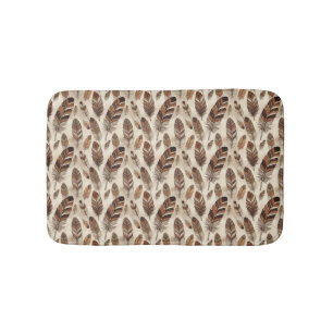 Boho-Feder-Muster Badematte