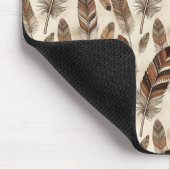 Boho-Feder-Muster Mousepad (Ecke)