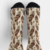 Boho-Feder-Muster Socken (Oben)