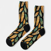 Boho-Feder-Muster Socken (Linkes Detail)