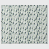 Boho-Feder nahtloses Musterdesign Geschenkpapier (Flach)