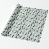 Boho-Feder nahtloses Musterdesign Geschenkpapier (Ungerollt)
