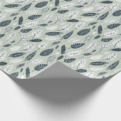 Boho-Feder nahtloses Musterdesign Geschenkpapier (Ecke)