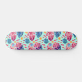 Boho-Federmuster Skateboard (Horizontal)