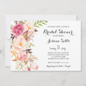 Boho Federn Bridal Dusche Einladung (Vorderseite)