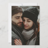 Boho-Federn-Kranz-Monogramm-Winterhochzeit Save The Date (Rückseite)