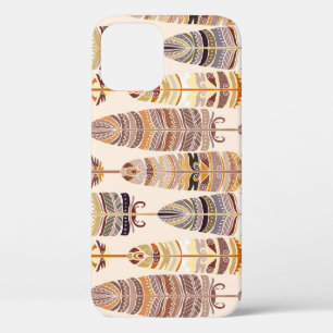 Boho-Federn: Nahtloses Stammesmuster Case-Mate iPhone Hülle