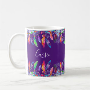 Boho-Federn personalisiert  Kaffeetasse