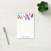 Boho-Federn personalisiert Post-it Klebezettel (Büro)