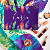 Boho Federn personalisiert Zubehörtasche