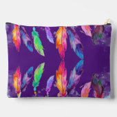 Boho Federn personalisiert Zubehörtasche (Rückseite)