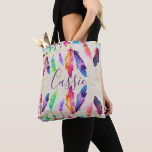 Boho-Federn personalisierte Tasche