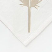 Boho-Federn Rost-Taupe-Diagonalmuster Fleecedecke (Ecke)