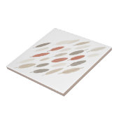 Boho-Federn Rost-Taupe-Diagonalmuster Fliese (Seite)
