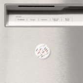 Boho-Federn-Rost-Taupe-Diagonalmuster Magnet (In Situ (Geschirrspüler))