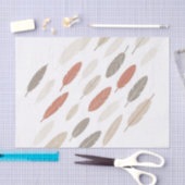 Boho-Federn Rost-Taupe-Diagonalmuster Seidenpapier (Handwerk)