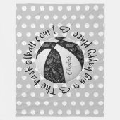 Boho Federn schwarzen Basketballplatz glücklicher  Fleecedecke (Vorderseite)